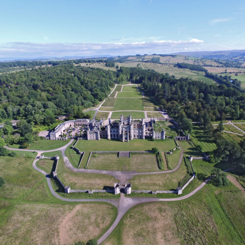 Lowther Castle & Gardens - stunning Lake District visitor attraction - seen from the air